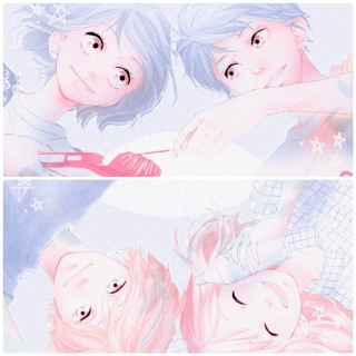 Anime couple bed toothbrush laying - official free wallpaper for tablet