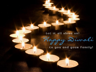 Happy diwali candles blue ink - a group of candles free wallpaper