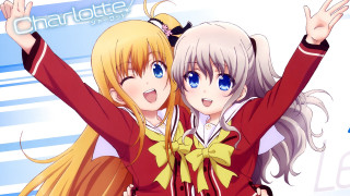 Anime girls arm raised school - one girl free wallpaper