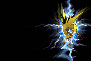 Yellow bird black background lightning - a yellow bird free wallpaper