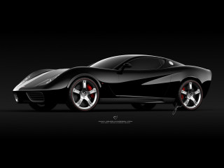 Black sports car red wheels - black background free wallpaper for desktop