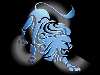 Blue lion black background face - ilm free wallpaper