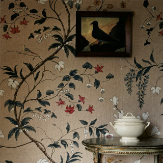 Bird wall table vase painting - free vintage wallpaper for tablet