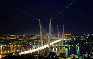 Bridge lights night city long - a long bridge free wallpaper