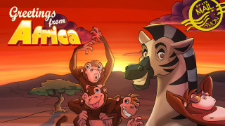 Cartoon animals desert sunset group - bernard accama free wallpaper