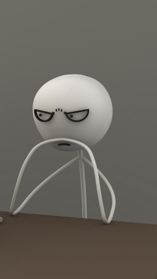 White object eyes cord table - object free wallpaper for mobile