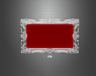 Red velvet seat silver frame - the edge free wallpaper