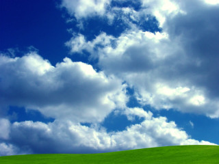 Green field blue sky clouds 14 - the grass below free wallpaper