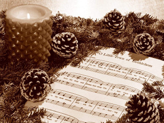 Folk art music candle pinecones - pine free wallpaper for desktop