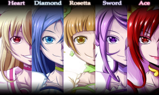 Anime girls colored hair colored - diamond free wallpaper