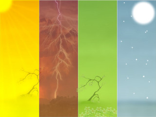 Tree sky sun clouds color - a series free wallpaper