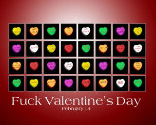 Valentines day poster hearts squares 2 - mosaic free wallpaper