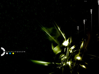 Black background green yellow green - abstract illusionism free wallpaper