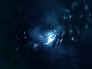 Dark blue abstract background light 3 - deconstructivism free wallpaper