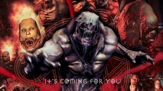 Demonic creature poster surrounded by - a demonic creature free wallpaper