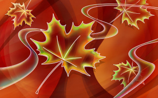 Colorful leaf swirly background red 2 - swirl free wallpaper