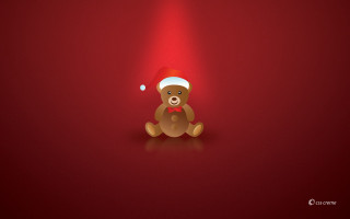 Teddy bear santa hat red 9 - a spotlight free wallpaper