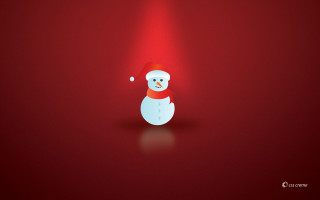Snowman red hat scarf spotlight 7 - a spotlight free wallpaper