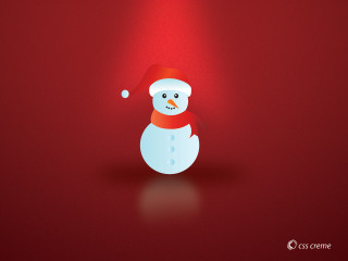 Snowman red hat scarf spotlight - a spotlight free wallpaper