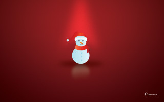 Red background white snowman red - ernest william christmas free wallpaper