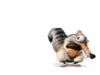 Cartoon squirrel holding nut large - a nut free wallpaper