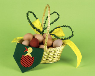Basket eggs flag ducky green 2 - ducky free wallpaper