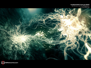 Glowing green magic flower energy - image of a flower free wallpaper