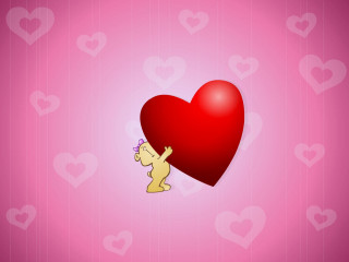 Teddy bear heart pink background - a teddy bear free wallpaper for desktop