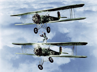 Three planes sky man wing - the wing free wallpaper