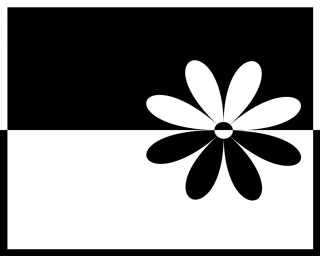 Black white flower black background - low free wallpaper for desktop