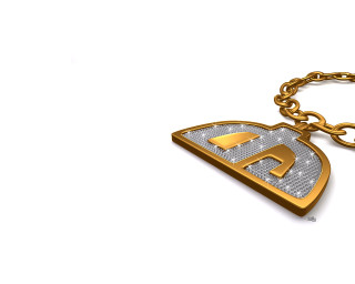 Gold silver keychain letter chain 3 - a gold free wallpaper