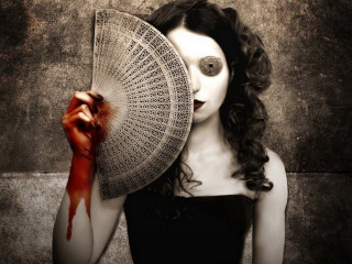 Woman fan blood dripping bloody - a fan free wallpaper