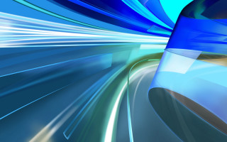 Blue white abstract speed train 3 - the city free wallpaper