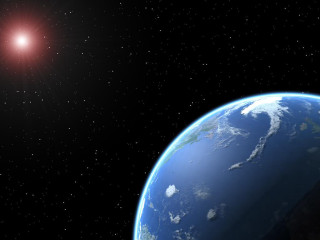 Earth space view bright star 4 - a view of the earth free wallpaper for desktop