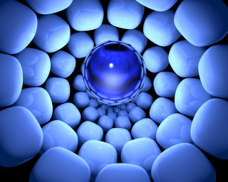 Blue ball white balls circle 2 - ray free wallpaper for desktop