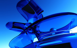 Blue glass sculpture sky background - a sky background behind free wallpaper