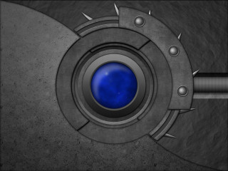 Metal blue spikes rivets gray 4 - a metal object free wallpaper