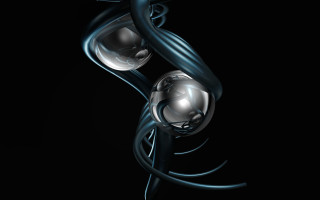 Black silver kinetic 3d render - c4d free wallpaper