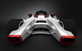 Futuristic car red white interior - interior free wallpaper