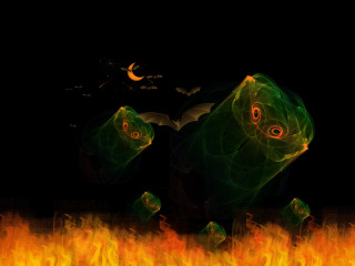 Fire creature bat flying image - a bat free wallpaper for desktop