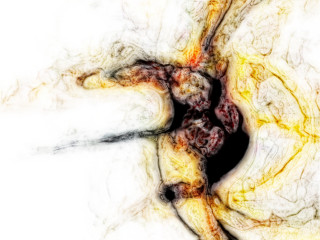 Strange face abstract fire battle - digital artwork free wallpaper