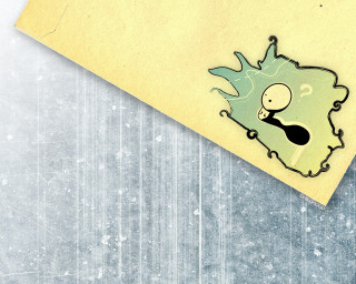 Cartoon character paper sticker description - a sticker free wallpaper