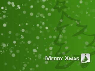 Green christmas card tree merry 2 - merry free wallpaper for desktop