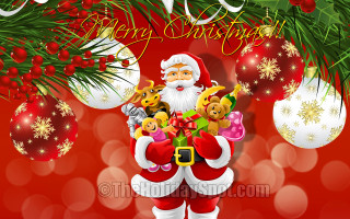 Santa claus stuffed animals christmas - stuffed animal free wallpaper
