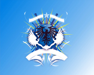 Blue white background bird banner 2 - danube school free wallpaper