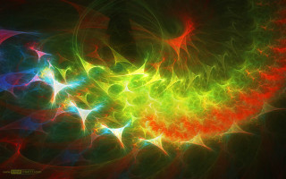 Colorful abstract background star pattern - fractal free wallpaper
