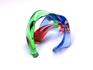 Colorful glass sculpture white surface 3 - a white backdrop free wallpaper