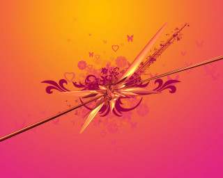 Pink yellow background flower scissors - sharp foccus ilustration free wallpaper