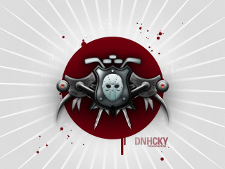 Skull claws bloody background red - a red circle free wallpaper