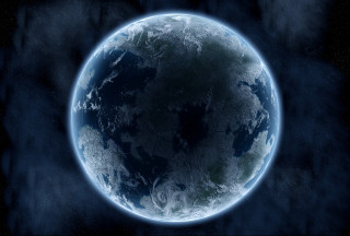 Blue planet dark background star - a blue planet free wallpaper